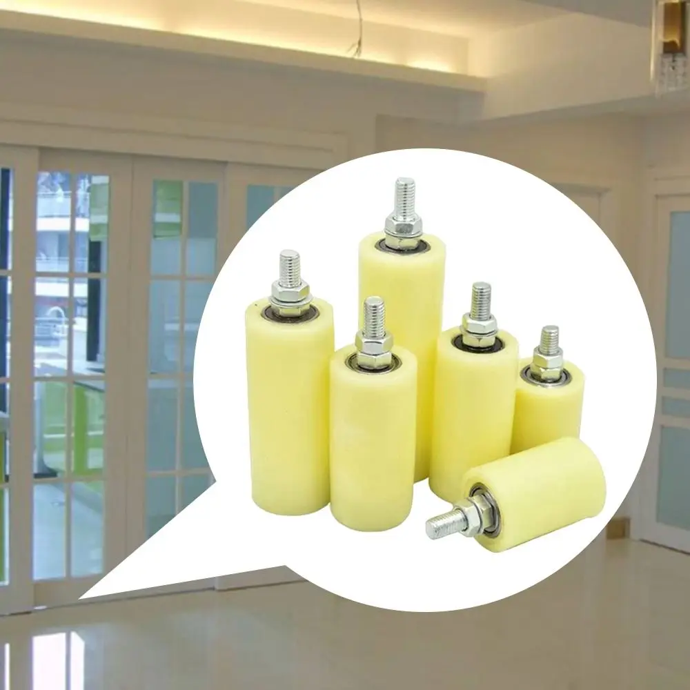 Nylon Slide Gate Guide Roller Plastic Double Bearing Gate Assembly Support Thickened Bearing Guiding Wheels Sliding Gate