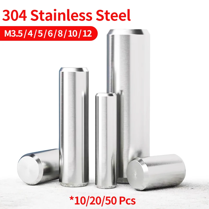 

M3.5/M4/M5/M6/M8/M10/M12 304 Stainless Steel Solid Positioning Cold Heading Process Chamfer 5-100mm Cylinder Parallel Pin