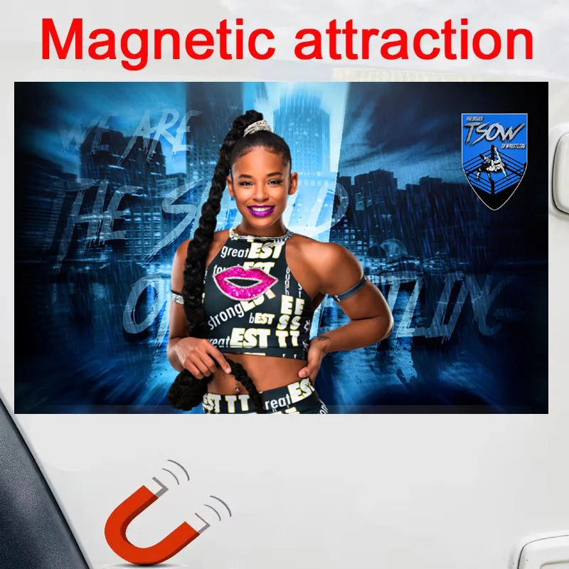 

Bianca Belair-Magnetic Sticker, реклама для автомобиля/холодильника, макет сцены с магнитом