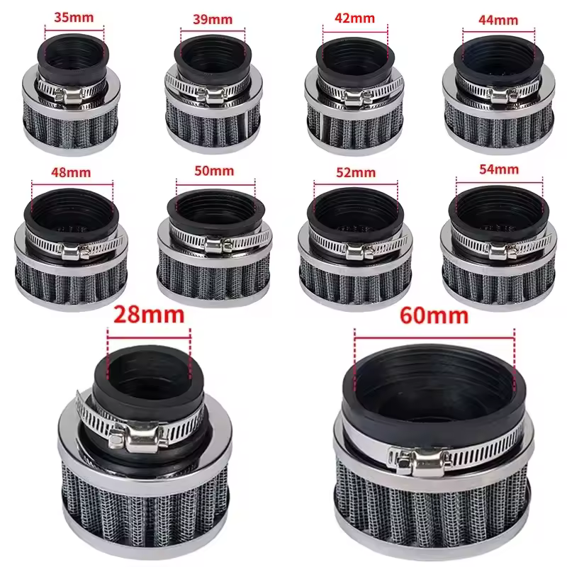 Motorcycle Air Filter 28-60mm High Flow Universal ATV Pit Dirt Bike Sports Intake for Honda Kawasaki Yamaha 50mm Moto Air Filter - Image 3
