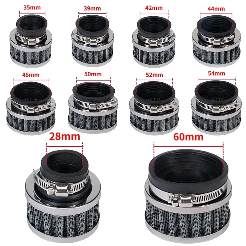 Motorcycle Air Filter 28-60mm High Flow Universal ATV Pit Dirt Bike Sports Intake for Honda Kawasaki Yamaha 50mm Moto Air Filter - Image 3