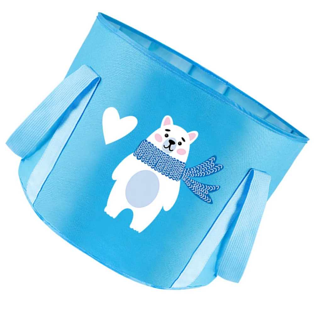 

Portable Foldable Foot Soaking Bucket Compact Camping Water Container Reinforced Handle Design Travel Gear Small Bucket