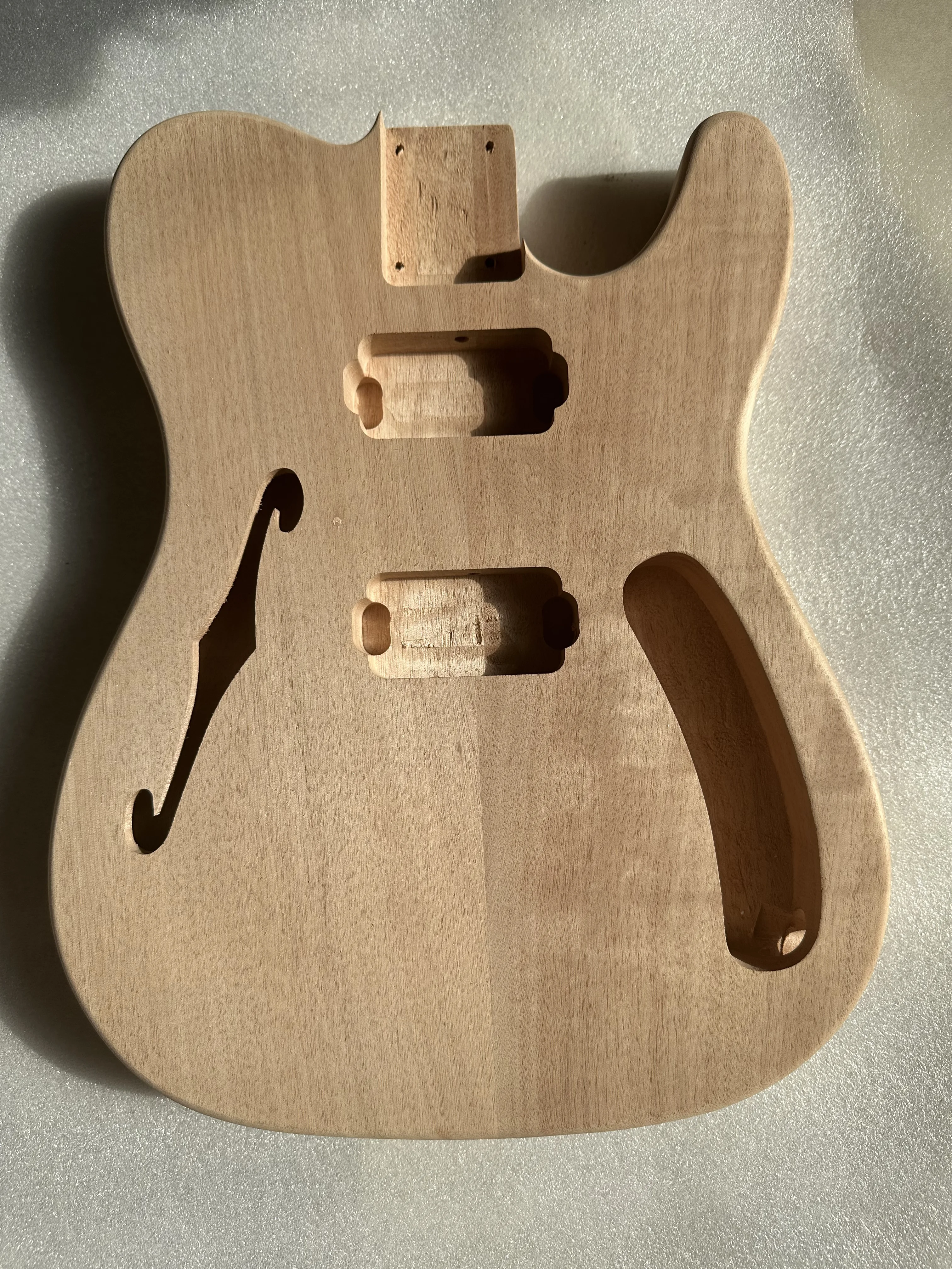 Cuerpo de guitarra eléctrica avanzada HH T L, madera de caoba sin terminar, orificio F, reemplazo DIY, pieza de barril, bolsillo de 5,65 cm, alta calidad
