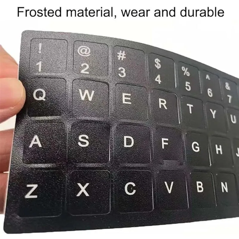 Wear-resistant Keyboard Stickers Spanish/English Letter Replacement For Laptop PC