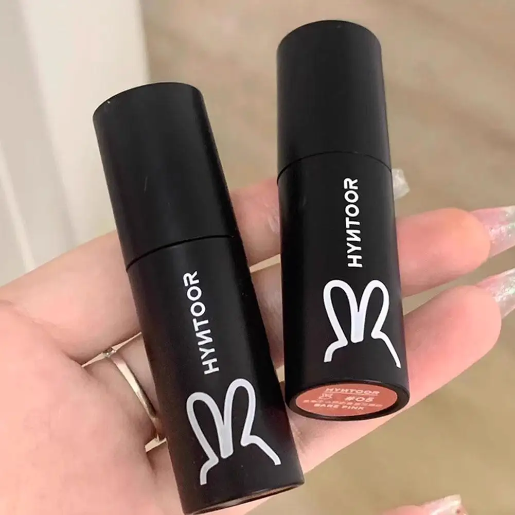 Hyntoor Lipstick Matte Soft Mist Velvet Nude Color Lip Mud Black Gothic High Colors Lip Mud Lasting Non-stick Cup Lip Makeup