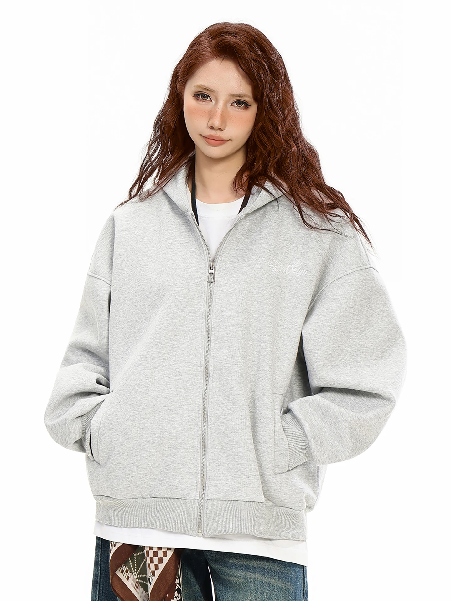 

Retro American Embroidered Hoodie Sweatirt Men's Spring New Casual Lazy Sle Couple Hat irt Outerwear Cotton Polyester