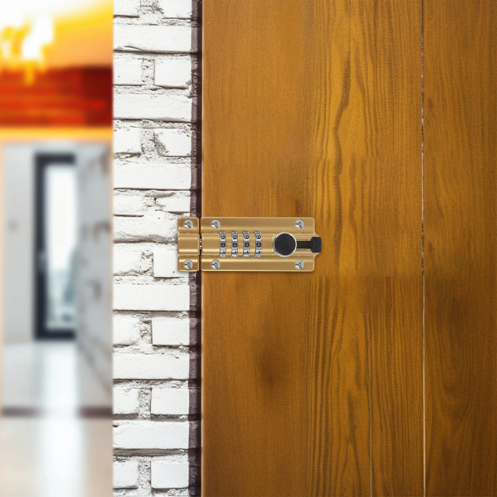 

Password Lock For Door Metal Slide Bolt Latch Security Gate Lock Combination Outdoor Wooden Fence Entry Hardware Shed Door Latch