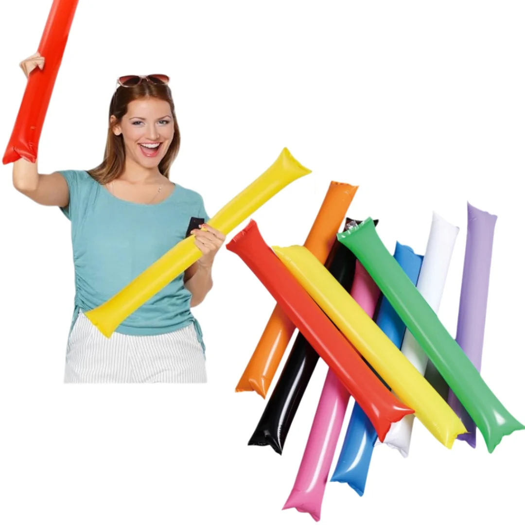 24/48 قطعة قضيب قابل للنفخ ملون فريق الروح التشجيع ملعب الضوضاء تصنيع القطب الغاز نفخ حفلة رياضية يهتف #1