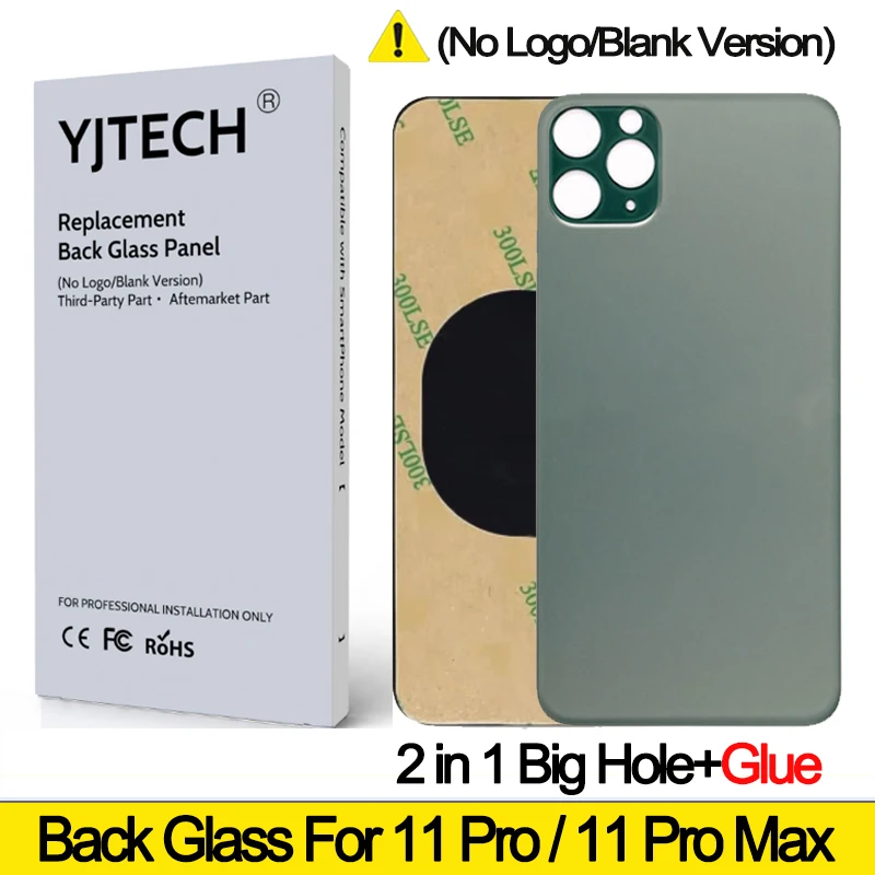 yjtech-2-em-1-nova-tampa-traseira-de-vidro-com-abertura-grande-para-bateria-para-iphone-11-pro-max-e-iphone-11-pro-com-cola-sem-logotipo