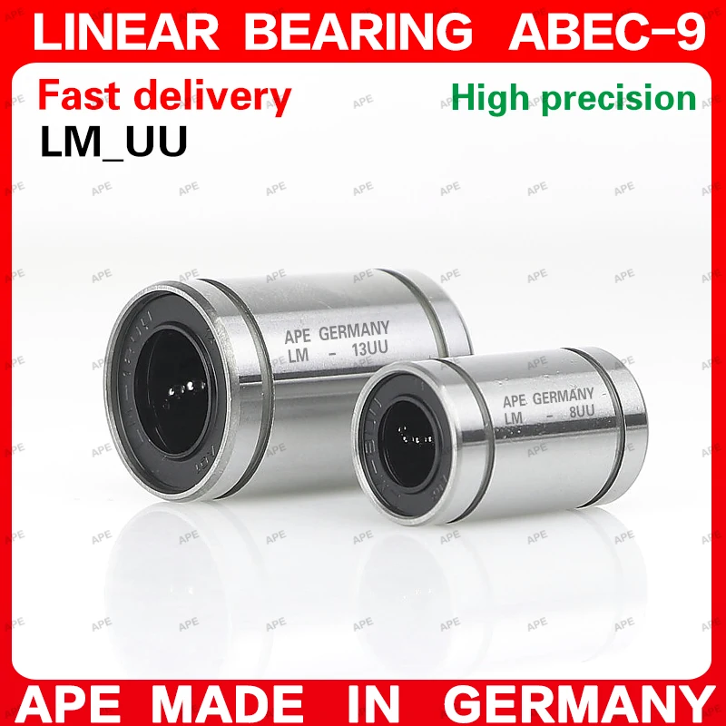 2-20PCS LM4UU LM4LUU 4mm LM4 UU LUU ABEC-9 Precision Linear Motion Bushing Double Seal Bearing for CNC 3D Printer Automation