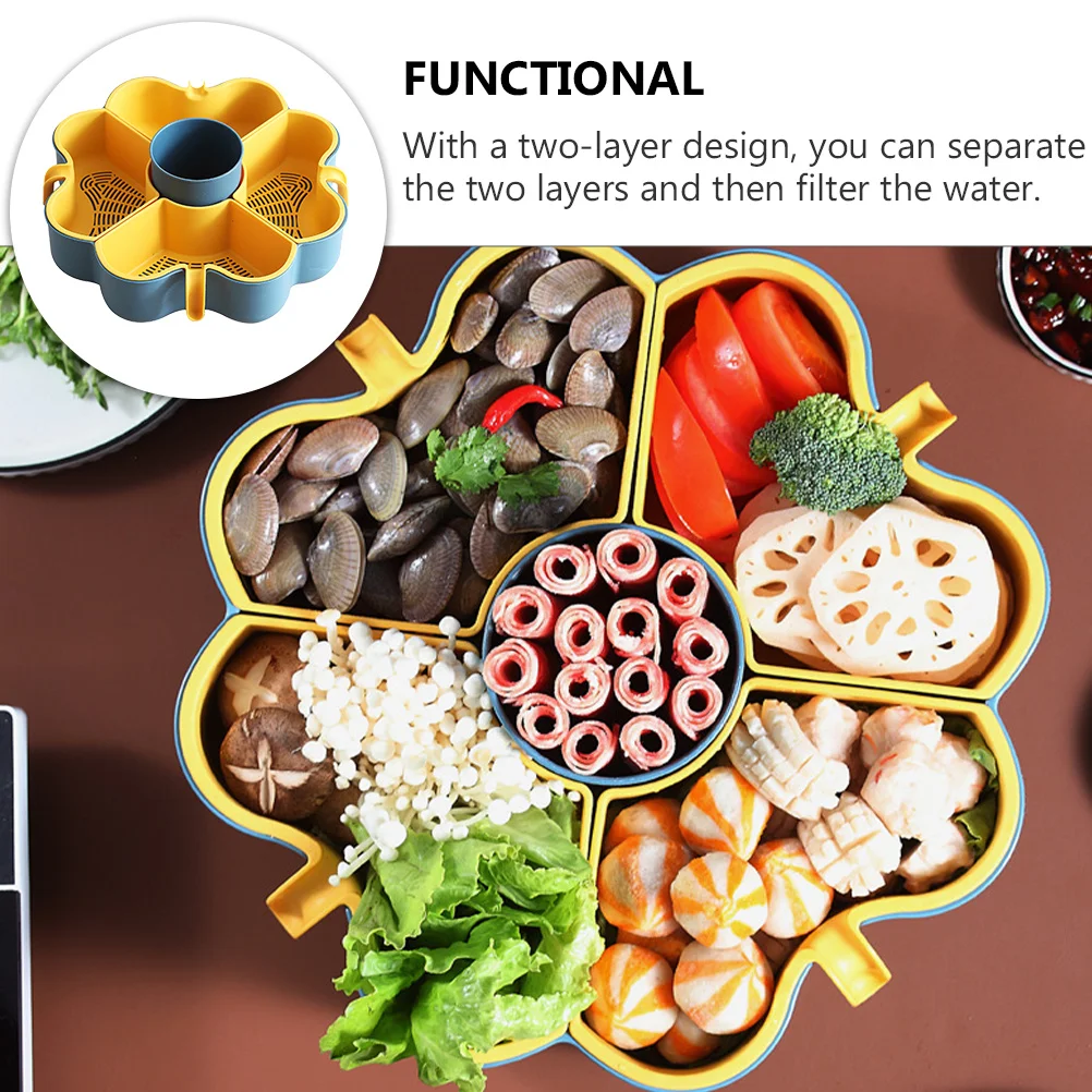 

Double Layer Vegetable Fruit Basket Drain Water Kitchen Strainer Washing Storage Basket For Home Household Use