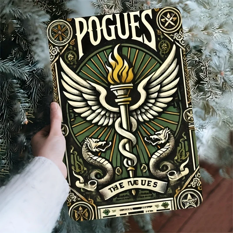 Metallschild „The Pogues“, Vintage-Dekoration für Zuhause/Küche/Esszimmer/Schlafzimmer/Garten/Badezimmer/Garage/Hotel/Büro, Vinta
