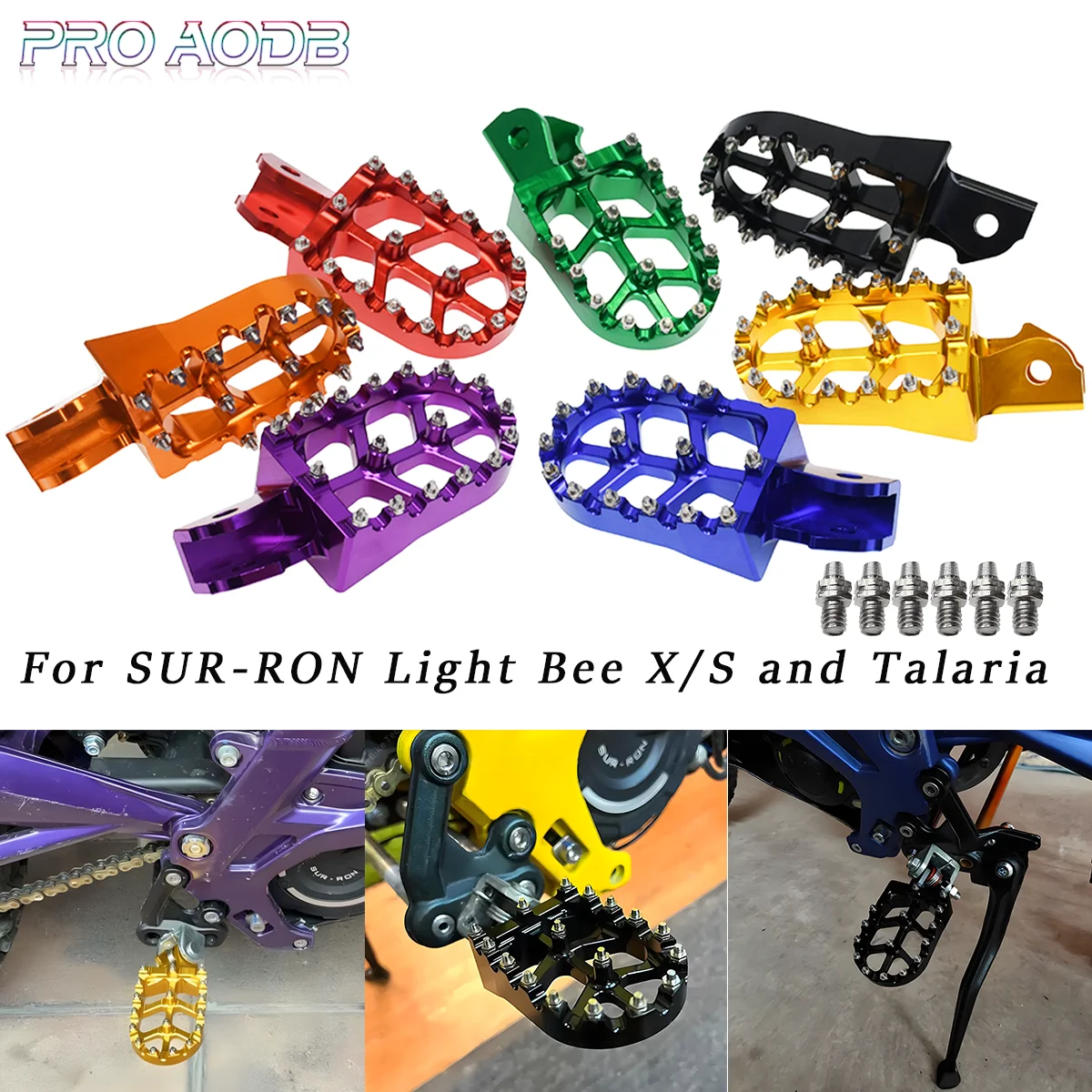 

Talaria Moto Acessorios For Sur-Ron Surron Light Bee X /S CNC Aluminum Foot Pegs Rest Footpegs Electric Motorcycle