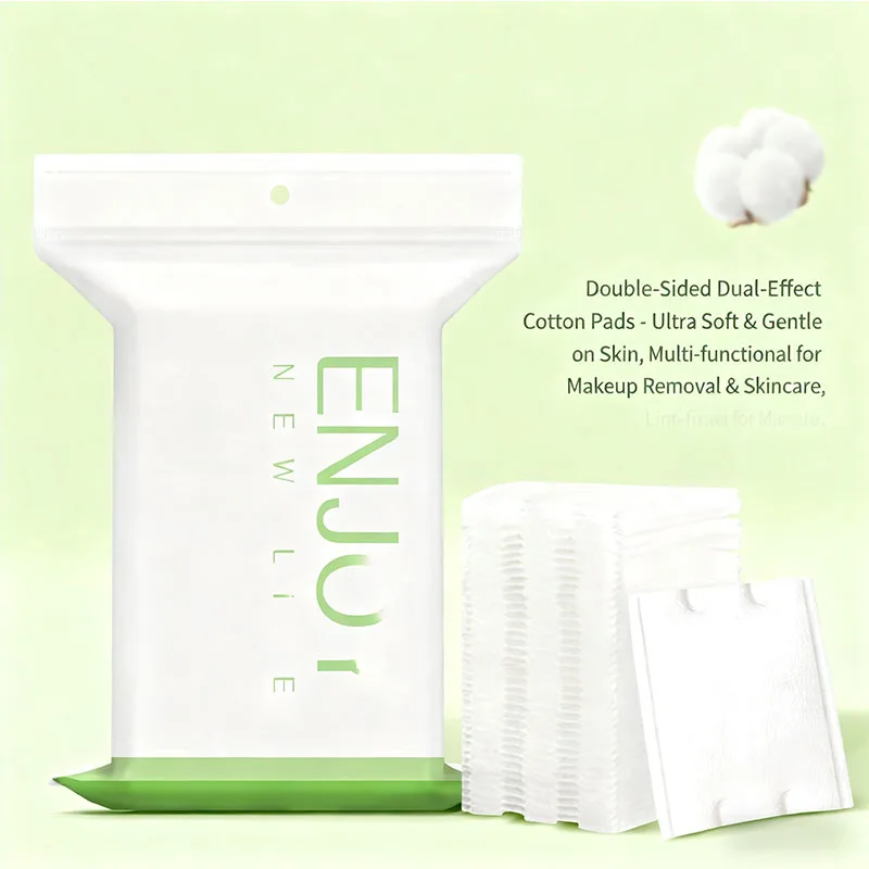 50/100/1080 個 100% コットン メイク落としパッド - 両面テクスチャ、強力な吸収力、肌に優しく、優しいフェイシャルクレンジング