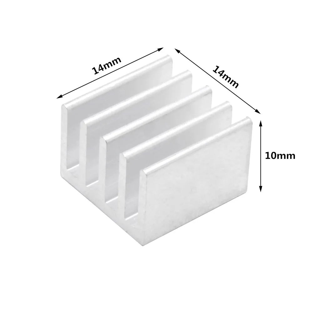 14x14x10 مللي متر 30 قطعة مبادل حراري من الألومنيوم بالوعة الحرارة ل إلكتروني IC التوت pi طابعة ثلاثية الأبعاد التبريد مع شريط موصل الحرارية