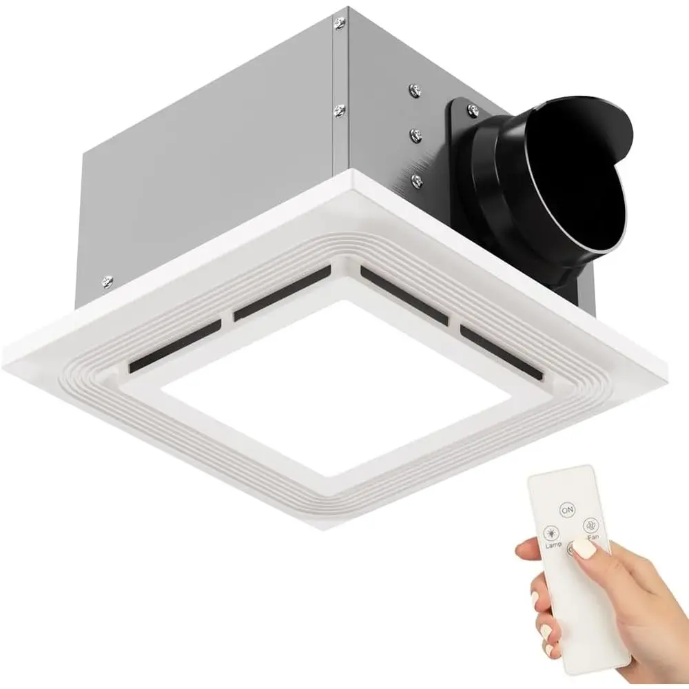 

Ультратихий вытяжной вентилятор для ванной 140 см со светодиодной подсветкой, потолочный вентилятор для ванной или дома, энергоэффективный вентилятор для ванной с подсветкой