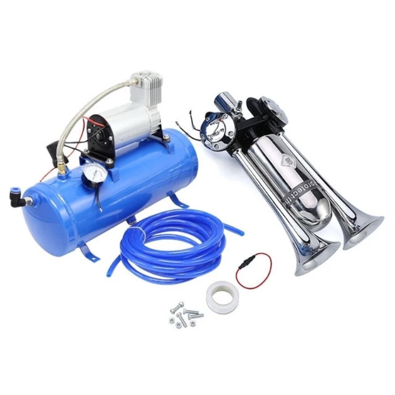 

Four-pipe gas horn modified car air pump roof 150psi 6L gas tank air compressor air compressor