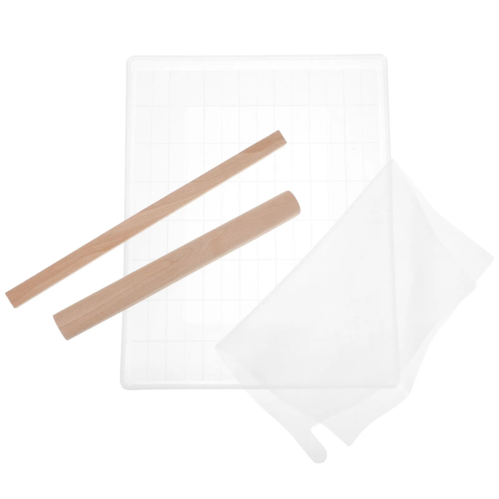1Set Nougat Mold Tools Tray Set PP and Beech Wood Nonstick DIY Candy Making Kit for Snowflake Nougat Chocolate Jelly Candy view 3