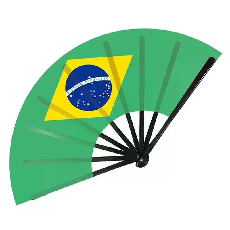 22cm Folding Hand Fan South America 8 Country Flags Cheering Fan For Sports Events Parties And Festival Celebrations