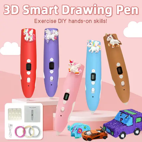 New Unicorn Low Temperature 3D Printing Pen with 9m PCL Filament a Popular Educational Toy and Birthday Gift for Children