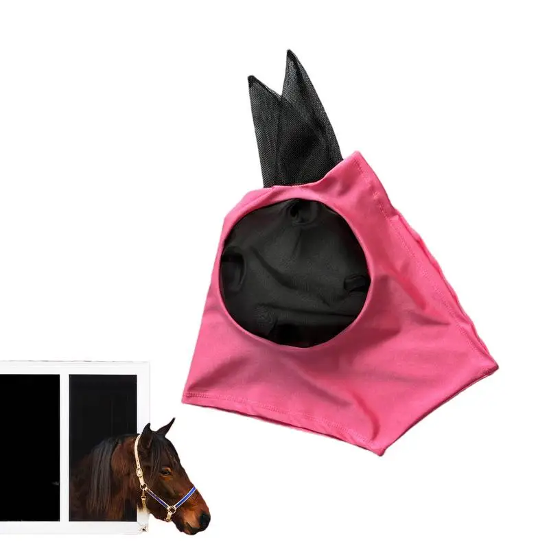 

Fly Covers For Horses UV Blocking Fine Mesh Covers With Ears Machine Washable Protective Equestrian Supplies For Horses