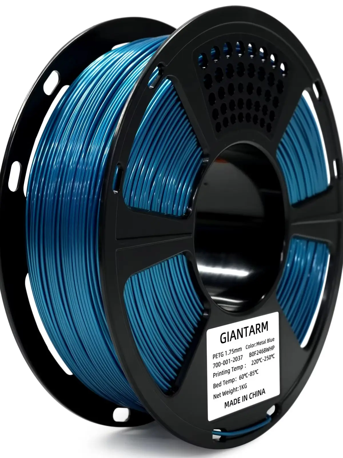 Geeetech Metalowy Filament PETG 1,75 mm, Plastikowa Szpula Monofilamentowa do Drukarek 3D FDM, Błyszczące Metaliczne Wykończenie Print Mate — 2