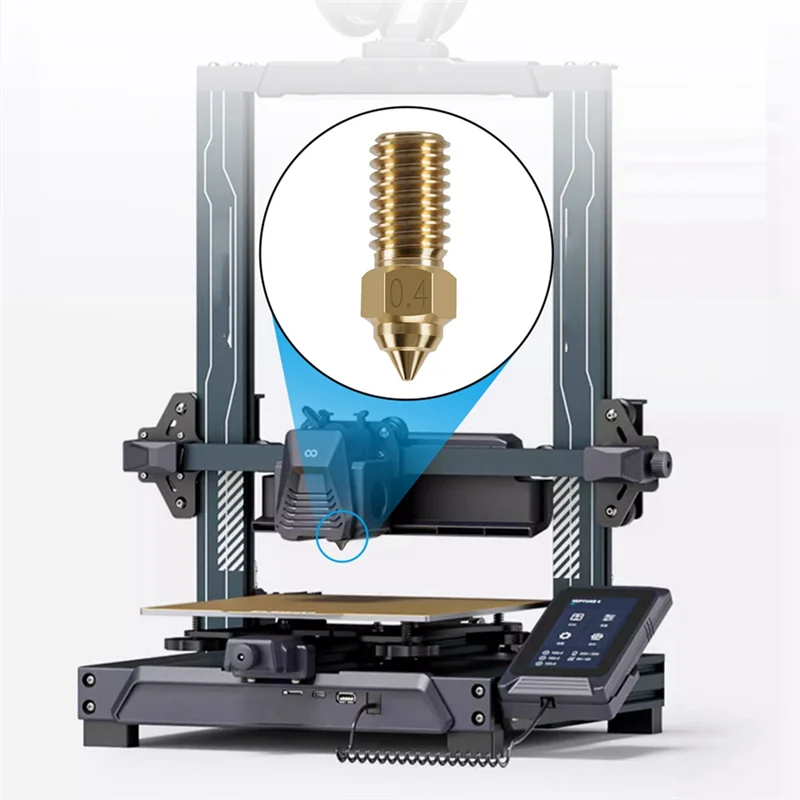 

Хорошо сделано-10 шт. сопла для 3D-принтеров, латунные сопла для 3D-принтеров премиум-класса - 0,4 мм MK8, закаленные запасные части для экструдера