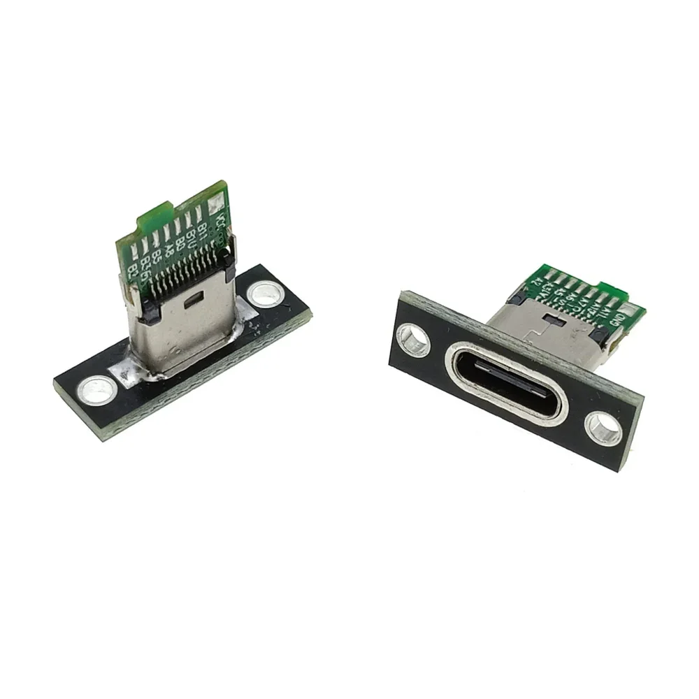 USB 3.1 Type-C Panel Mount Connector Test Board PCB Board 16PIN Female Jack Data Charging Port Small electrical charging base