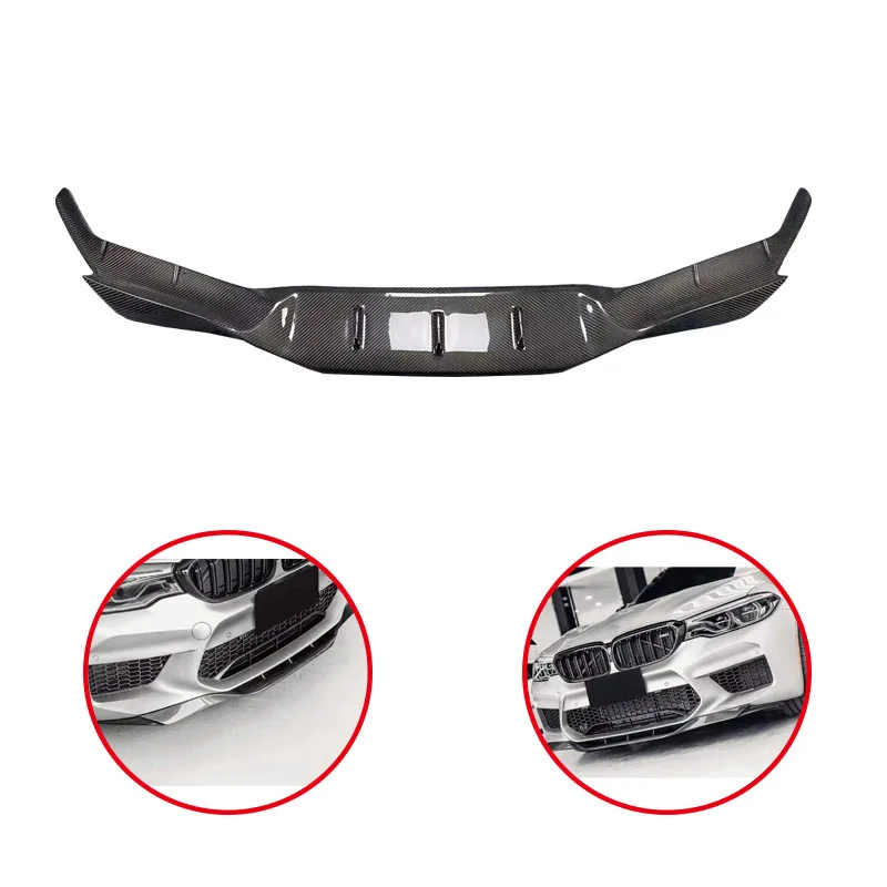 

For BMW 5 Series M5 F90 Carbon Fiber Front lip Bumper Spoiler Diffuser With Aprons Body kit Bumper Lip Chin