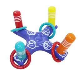 Kit di giocattoli gonfiabili per giochi di lancio dell'anello con anelli galleggianti da 4 pezzi per giochi di divertimento all'aperto in spiaggia d'acqua bomboniere per feste in piscina