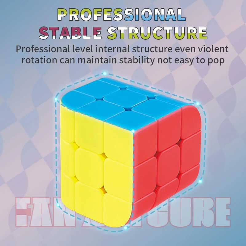 [Picube] FanXin 3x3x3 삼면체 매직 큐브 Cambered Surface 전문 속도 퍼즐 Twisty Brain Antistress 교육 완구