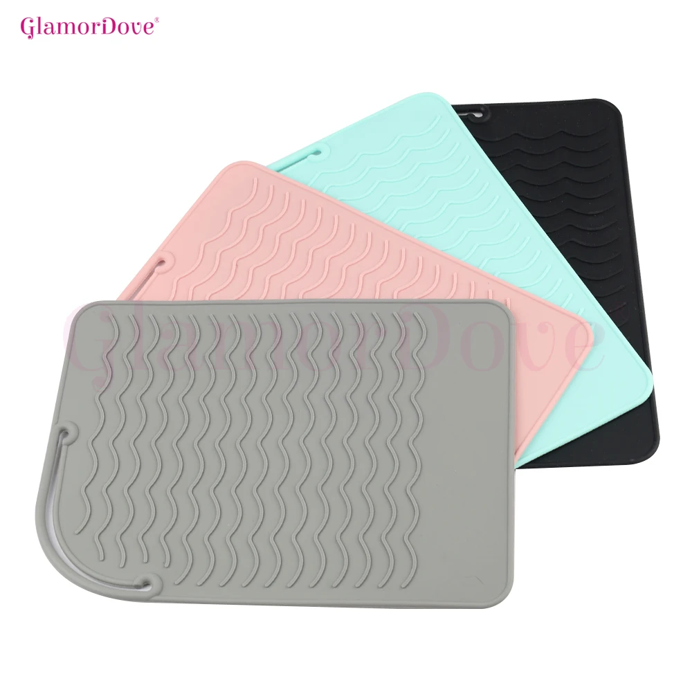 

Термостойкий силиконовый коврик GlamorDove – нескользящий коврик для всех инструментов для наращивания волос методом фьюжн