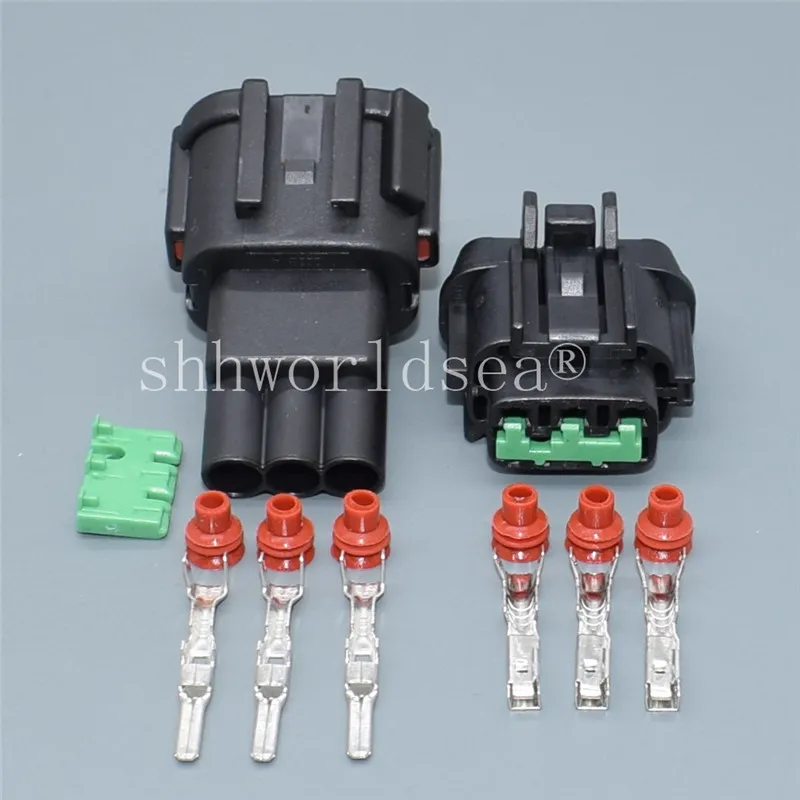 Shhworldsea 3 Pin 6188-0555 6185-0868 Sealed Male and female Wire Connector For Automotive Wiring Plug PB291-03027