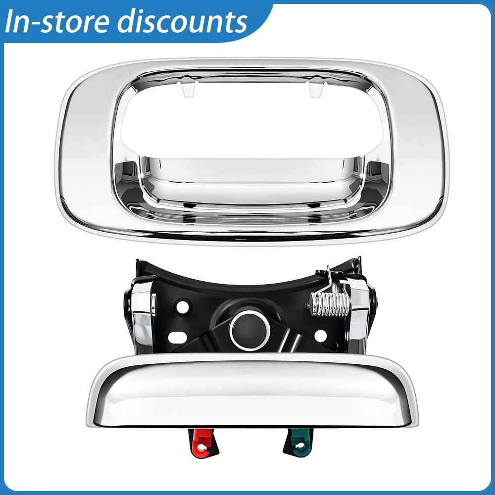 

High Quality Chrome Tailgate Handle Lock Kit for 1999-2007 Chevy Silverado GMC Sierra, OEM 15997911 15228539 15228541 15228540