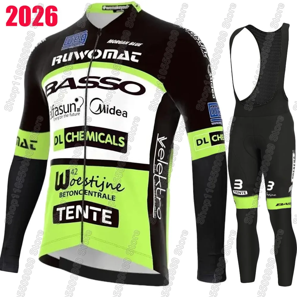 

Basso Team Flanders 2026 Cycling Jersey Set Winter Summer Long Sleeve Belgium Cycling Clothing Road Suit MTB Maillot