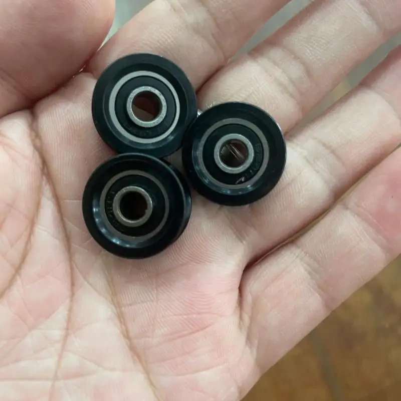 10Pcs 5x19x6 U-shaped pulley nylon groove metal wheel rolling guide wheel iron wheel small wheel r2 wire rope 4 wire wheel