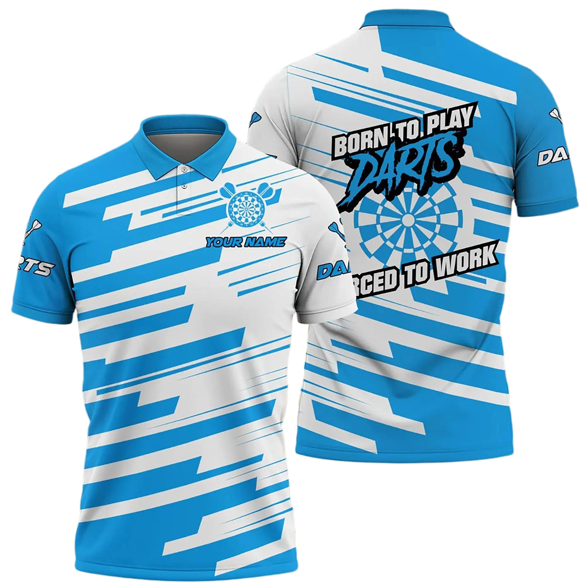 Trendy Darts Sports Polo T Shirt For Men Personalization Men's Polo Shirts Summer Breathable Quick Dry Short Sleeve Lapel Shirts