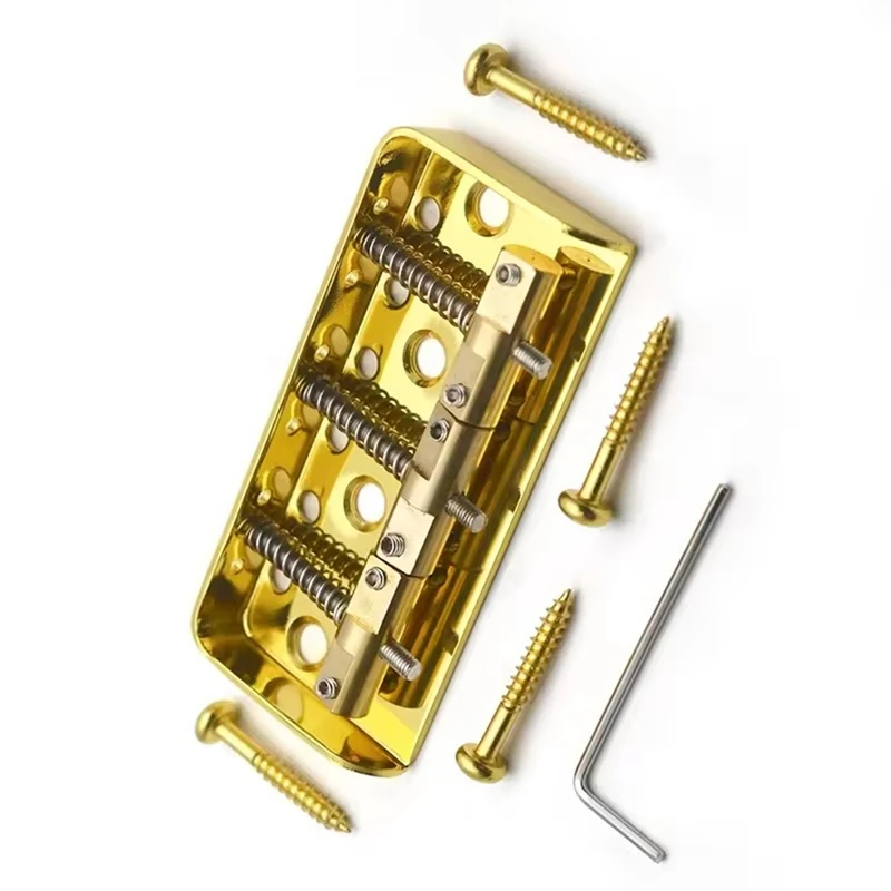 ABJM-Short Guitar Bridge Dual Load Guitar Bridge With Cut-Down Sides With Compensated Brass Saddles For TL Guitar