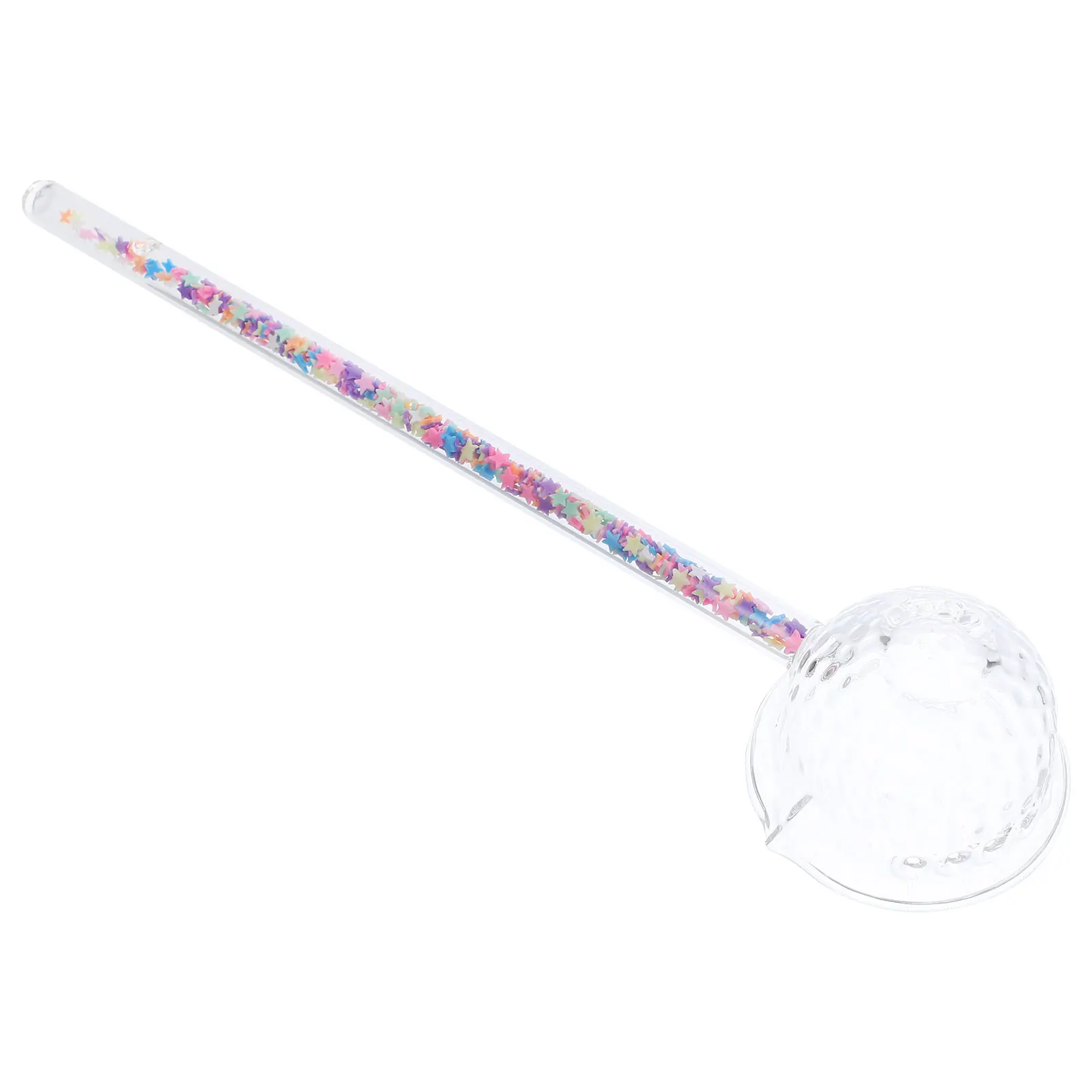 

Glass Spoon Handheld Tea Soup Scoop Multi-Function Elegant Design Long Handle Stirring Serving Utensil