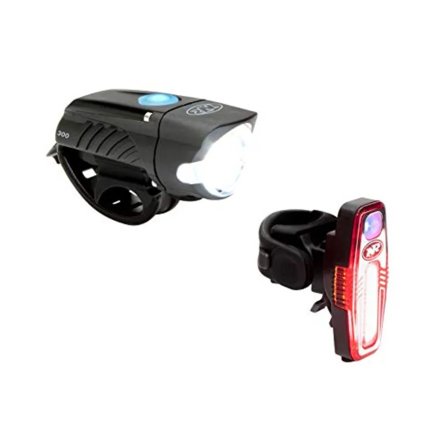 

Swift 300 Front Bike Light Sabre 110 Rear Bike Light Combo Pack- USB Rechargeable Bicycle Headlight LED Front Light Easy to Ins