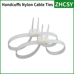 12X500/700/900MM Handcuff Disposable FlexPlastic Police Double Cuff Zip Self-Locking Nylon Cable Ties Restraints Binding Tape