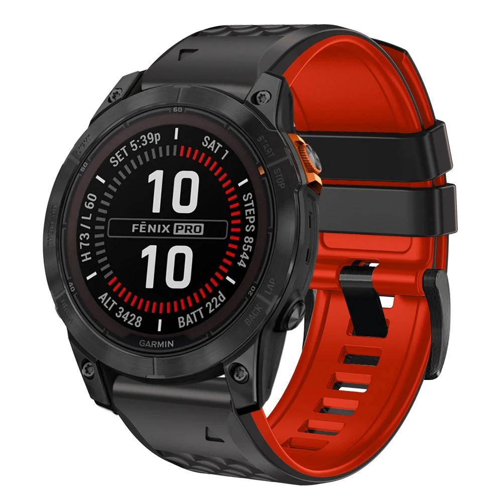 حزام ساعة QuickFit من السيليكون 22/26 ملم سوار معصم للساعة الذكية متوافق مع Garmin Fenix 8 E 7X 6X 5X Epix pro Gen 2