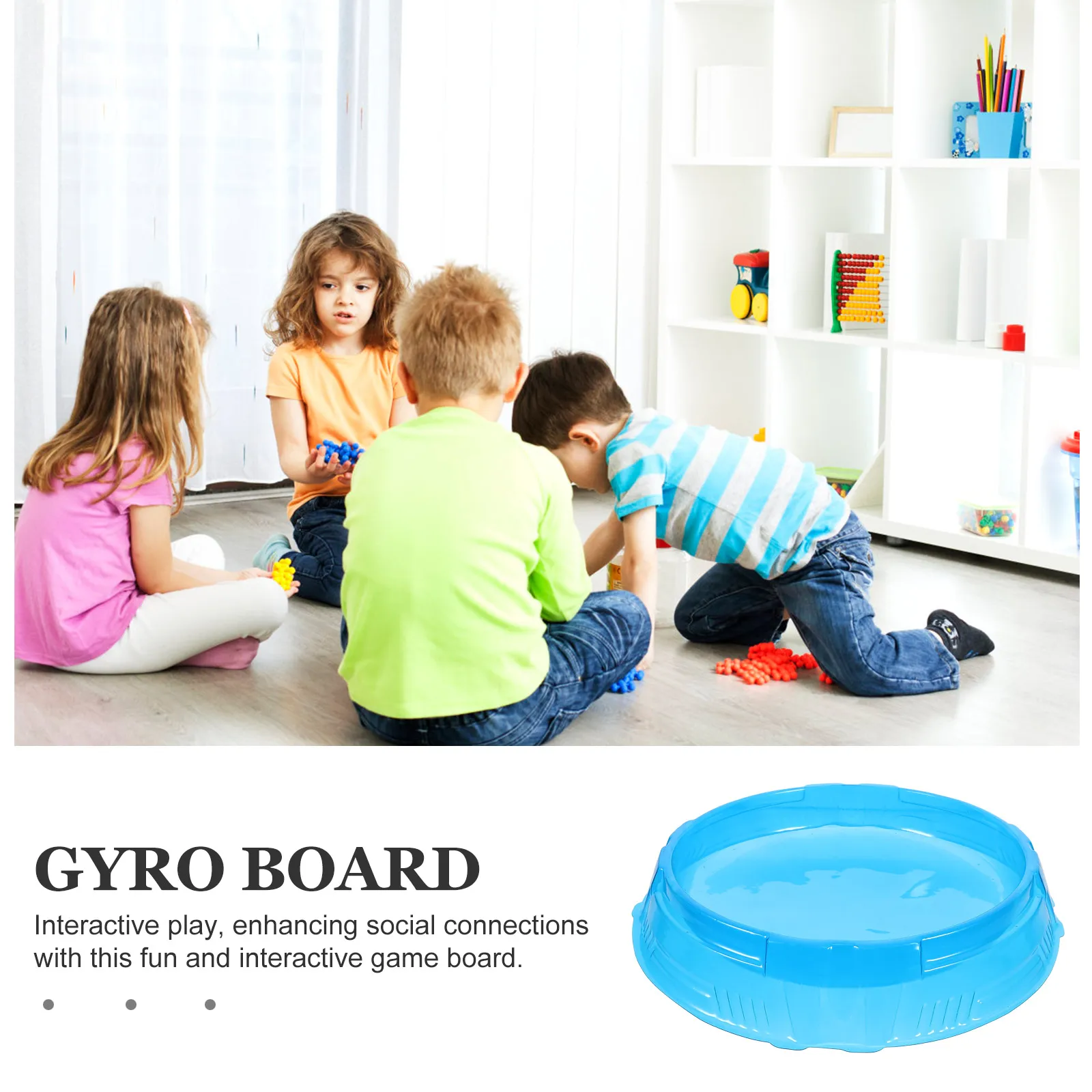 

Gyro Disk Plate Toy Stadium Board for Training Portable Game Accessories Reusable Smooth Rugged Fun Coordination Teamwork