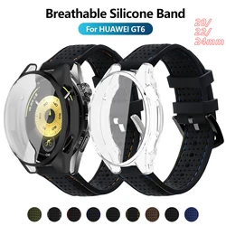 Breathable Silicone Watch Band 18/20/22/24mm, Quick Release Sports Rubber Strap for Tissot Omega, Stainless Steel Buckle