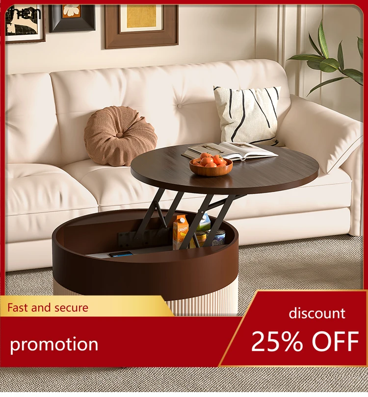 

HXL Coffee Table TV Cabinet Living Room Household Movable Lifting Coffee Table