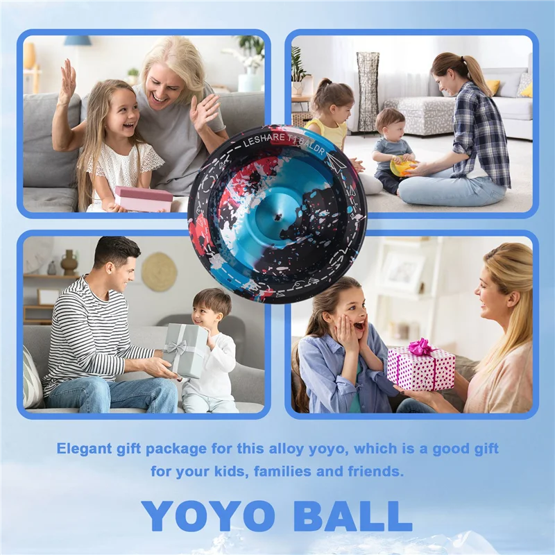 T1 BALDR Unresponsive Yoyo Competitive Yo-Yo,Alloy Yoyo For Beginners,Easy Practise Tricks,With Strings