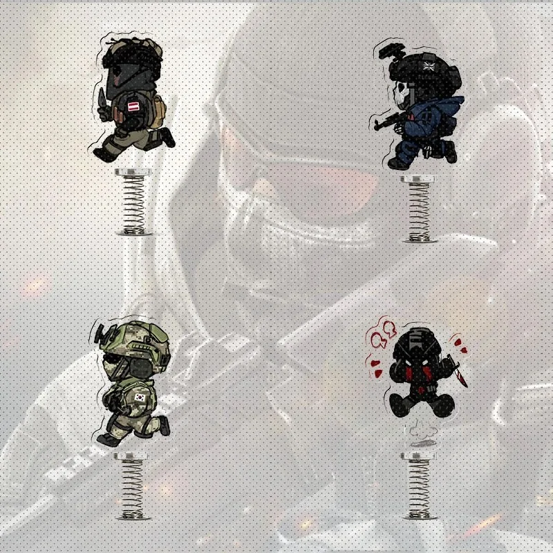 لعبة Call of Duty المتنقلة جندي محيطي من الأكريليك موسيقى الروك الربيعية Q نسخة سيارة بشرية تهز زخرفة سطح المكتب