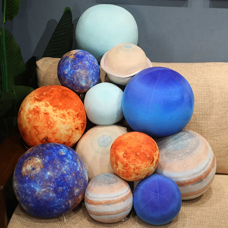 17-27cm Lifelike Mercury,Venus,Earth,Mars Plush Toy Jupiter,Uranus,Neptune,Moon Sun Sofa Stuffed Pillow Kids Gifts Home Decor