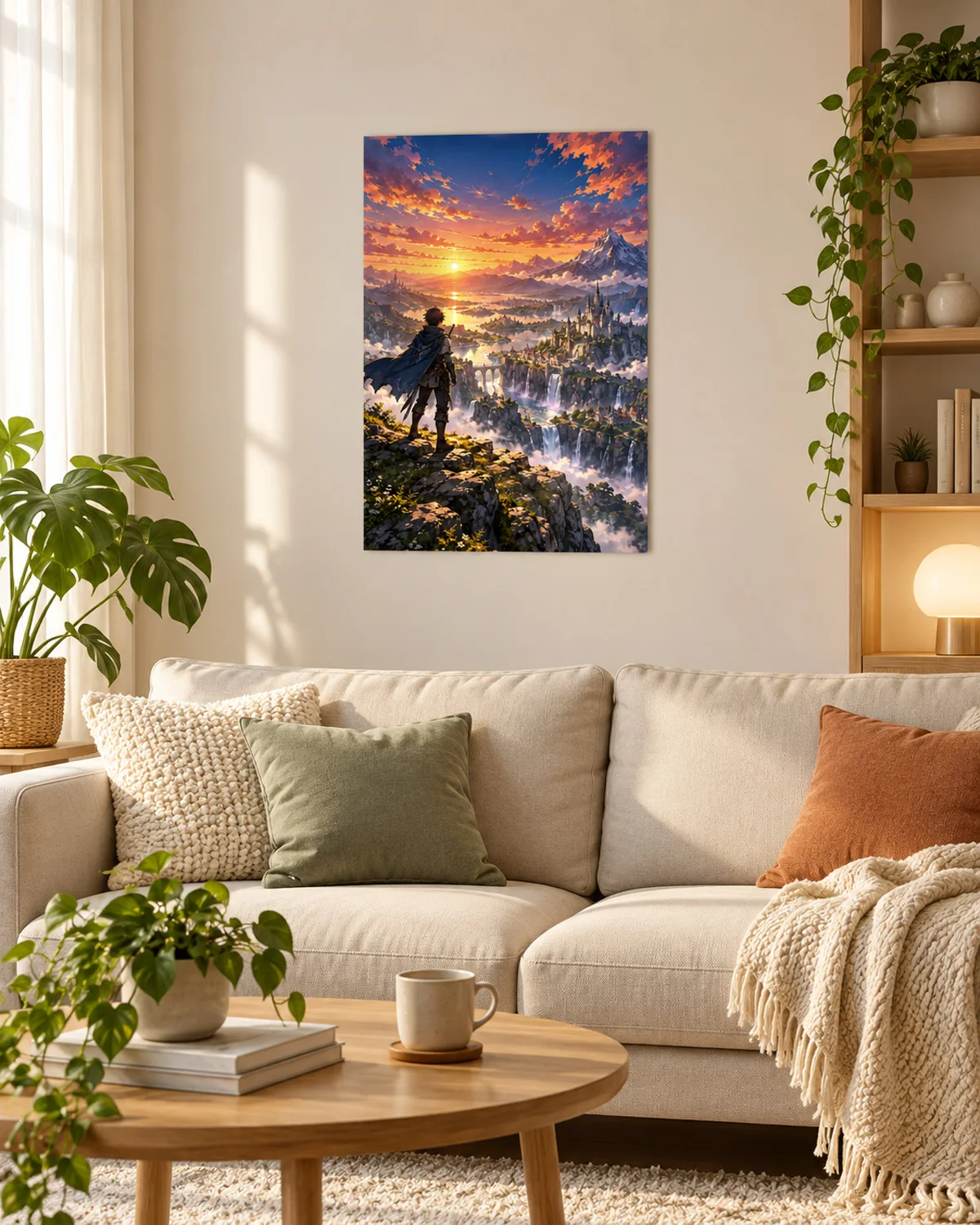 Custom Self-Adhesive Poster Sticker, Personalized Photo Peel & Stick Removable Waterproof Wall Decal, Custom Image Room Decor