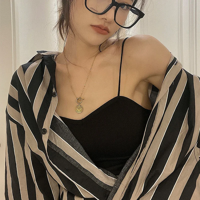 Striped Shirts Women Loose Straight Cozy All-match Long Sleeve New Simple Daily Students Spring Ulzzang Autumn Feminine Clothing